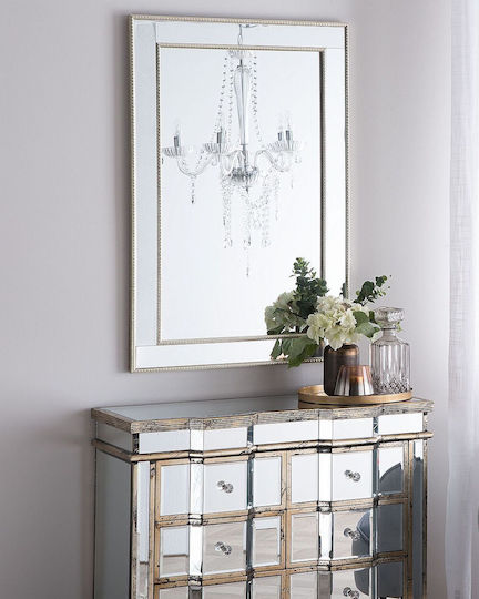 Oglindă de Perete Argintie Fenioux 90 cm