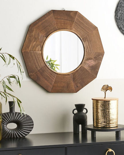 Brown 60 Cm Wall Mirror Asem