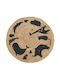 Round Children's Rug Made Jute Animal Motif ⌀ 120 Cm Beige Earth