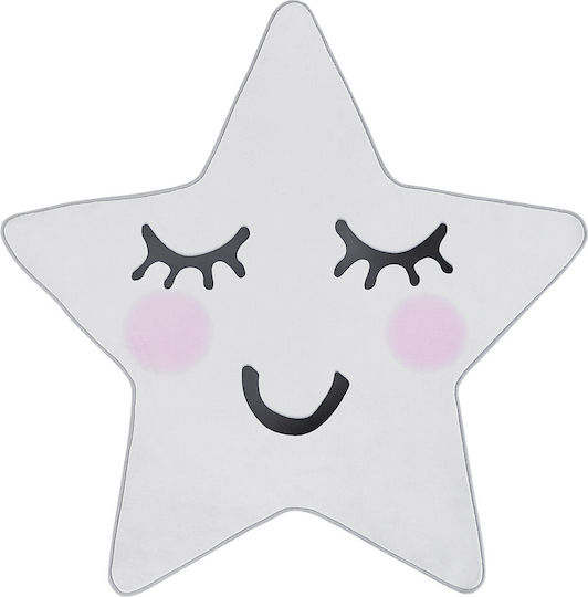 Children's Star-shaped Rug 120 X 120 Cm White Sirius