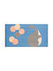 Children's Cotton Rug Whale Motif 80 X 150 Cm Blue Balabang