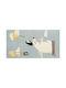 Cotton Children's Rug Polar Bear Motif 80 X 150 Cm Multicolored Barus