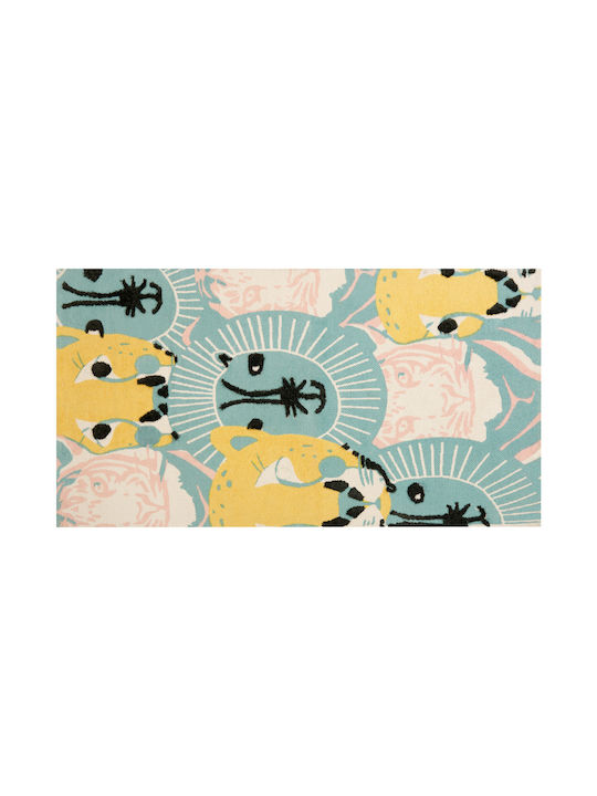 Children's Cotton Rug Animal Motif 80 X 150 Cm Multicolored Tutut