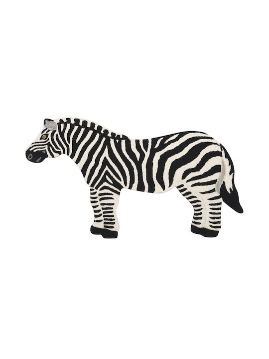 Covor din lână pentru copii Zebra 100 X 160 cm Alb Negru Khumba