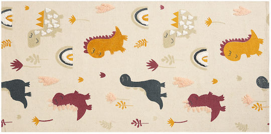 Cotton Kids Rug Dinosaurs 80 x 150 cm Multicolored Tiop