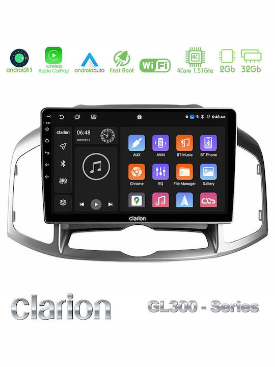 Clarion Sistem Audio Auto pentru Chevrolet Captiva 2012-2016 (Bluetooth/USB/WiFi/GPS/Apple-Carplay/Android-Auto) cu Ecran Tactil 9"