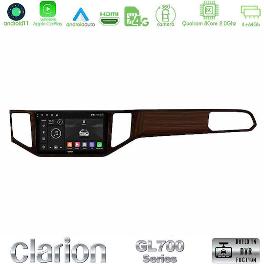Clarion Auto-Audiosystem für Volkswagen Sportwagen 2014-2020 (Bluetooth/USB/WiFi/GPS/Apple-Carplay/Android-Auto) mit Touchscreen 9"