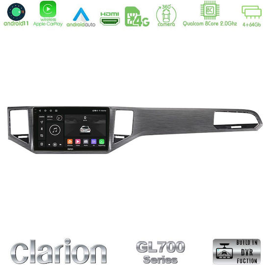 Clarion Car Audio System for Volkswagen Sportsvan 2014-2020 (Bluetooth/USB/WiFi/GPS/Apple-Carplay/Android-Auto) with Touch Screen 10"