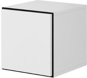 Roco RO5 Окачен Шкаф за Хол от Дърво White/Black с LED Осветление 37x39x37cm