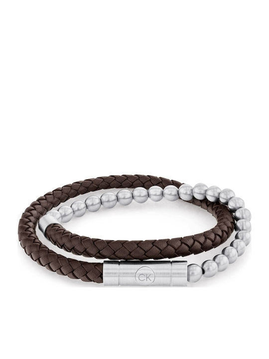 Calvin Klein Men's Leather Bracelet 19.5cm