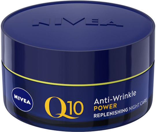 Nivea Q10 Power 24ωρη Αντιγηραντική Κρέμα Προσώπου Νυκτός με Υαλουρονικό Οξύ 50ml