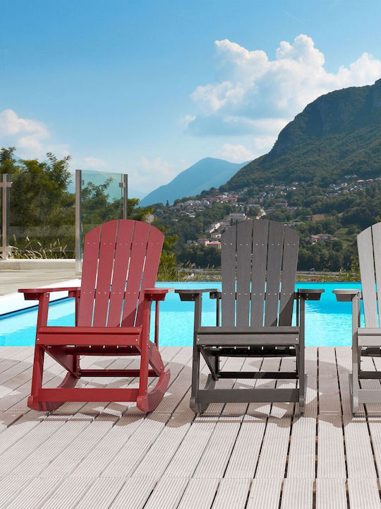 Κουνιστή Καρέκλα Ξύλινη Adirondack Red