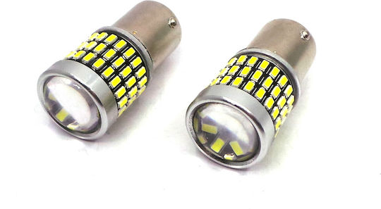 LED Ba15s P21W 12-24V Canbus 2100 Lm Weiße Glühbirne mit Linse