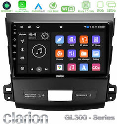 Clarion Car Audio System for Peugeot 4007 Mitsubishi Outlander Citroen C-Crosser 4007 (Bluetooth/USB/AUX/WiFi/GPS/Apple-Carplay/Android-Auto) with Touch Screen 9"