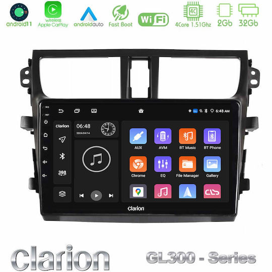 Clarion Auto-Audiosystem für Suzuki Celerio 2014-2020 mit Touchscreen 9" (Bluetooth/USB/AUX/Eingebautes Wi-Fi / 3G/GPS/Apple CarPlay/Android Auto)