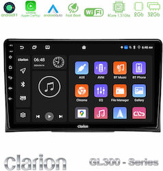 Clarion Car-Audiosystem für Volkswagen Transporter / Golf 2003-2015 (Bluetooth/USB/AUX/WiFi/GPS/Apple-Carplay/Android-Auto) mit Touchscreen 9"