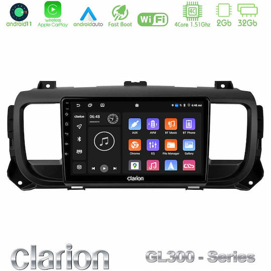 Clarion Ηχοσύστημα Αυτοκινήτου για Peugeot Expert / Traveller Opel Vivaro Toyota Proace Citroen Jumpy 2016-2021 (Bluetooth/USB/AUX/WiFi/GPS/Apple-Carplay/Android-Auto) με Οθόνη Αφής 9"