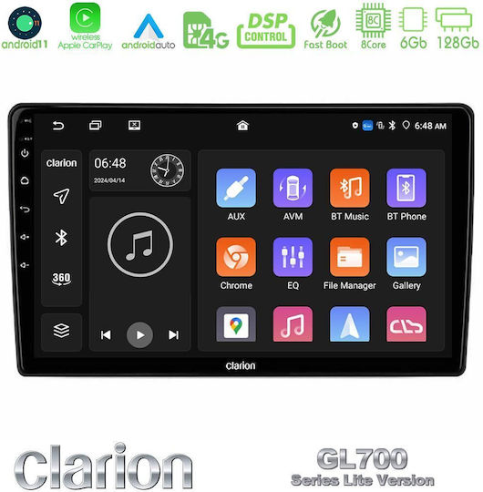 Clarion Car Audio System (Bluetooth/USB/WiFi/GPS/Apple-Carplay/Android-Auto) with Touch Screen 9"