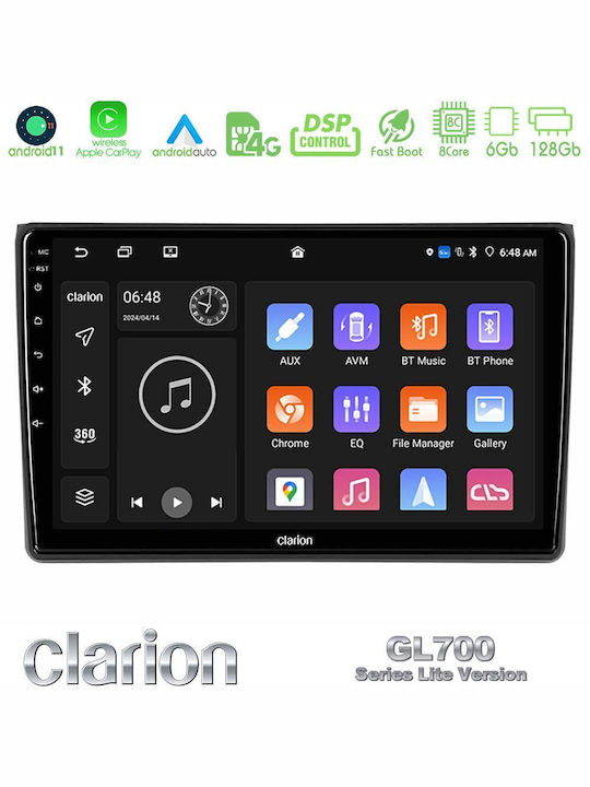 Clarion Car Audio System for Seat Exeo Audi A4 2008-2013 (Bluetooth/USB/WiFi/GPS/Apple-Carplay/Android-Auto) with Touch Screen 9"