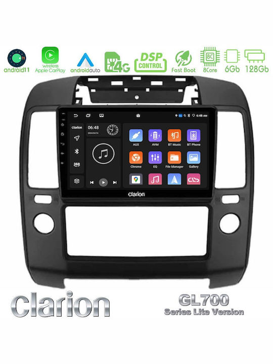 Clarion Auto-Audiosystem für Nissan Navara / Pfadfinder 2006-2011 mit A/C (Bluetooth/USB/WiFi/GPS/Apple-Carplay/Android-Auto) mit Touchscreen 9"
