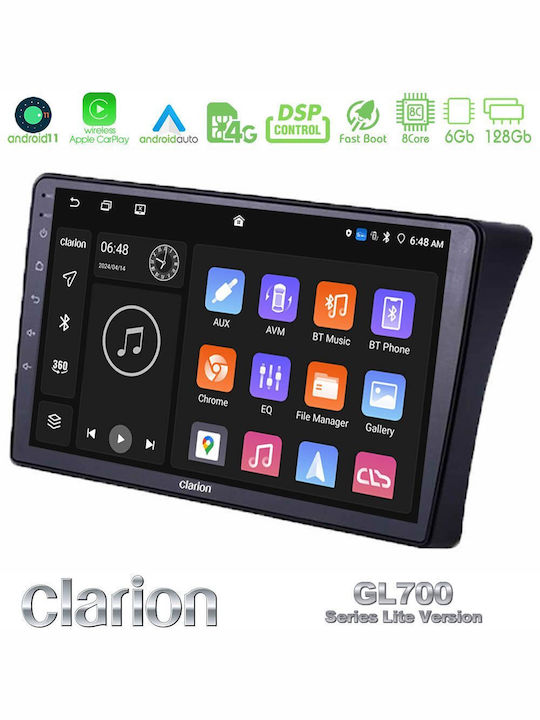Clarion Sistem Audio Auto pentru Nissan Navara / Căutător de drumuri 2006-2011 (Bluetooth/USB/WiFi/GPS/Apple-Carplay/Android-Auto) cu Ecran Tactil 9"