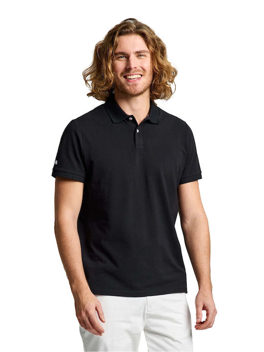 Slam Herren Kurzarmshirt Polo Schwarz