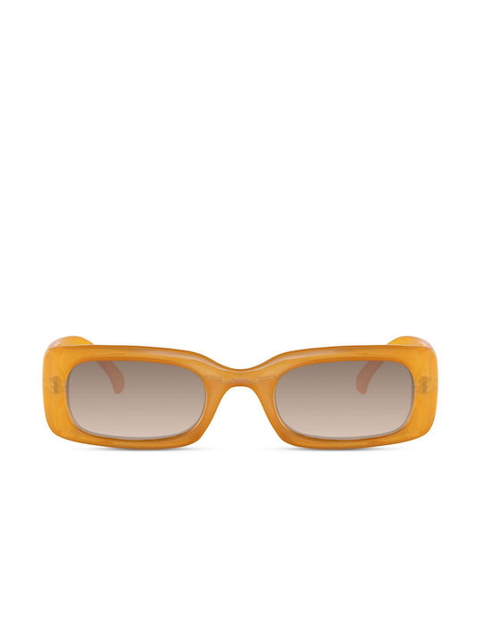 LimeShade Women's Sunglasses with Orange Plastic Frame and Brown Gradient Lens LS6182