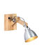vidaXL Vintage Lamp Wall with Socket E27 Silver 14cm