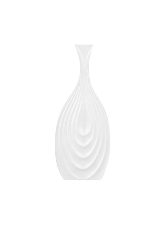 Beliani Decorative Vase White