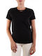 Damen T-Shirt Black