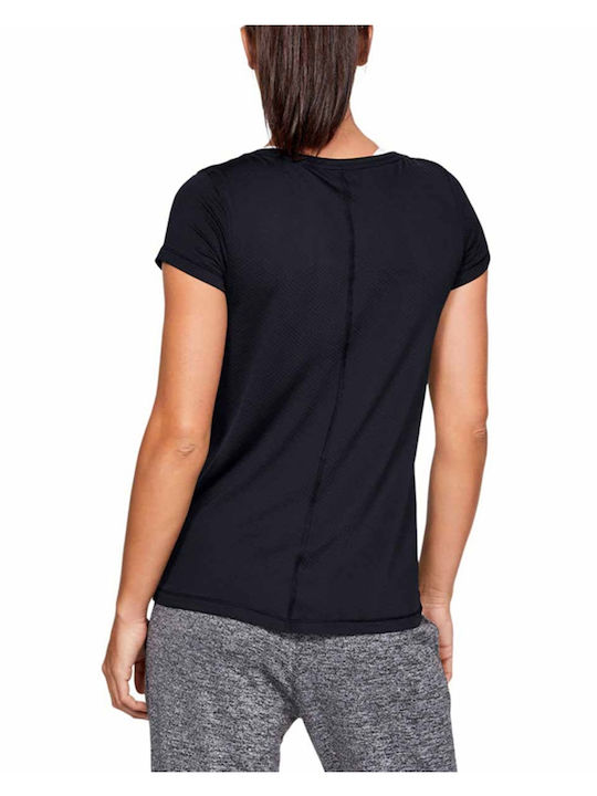 Under Armour Armour Ss Γυναικείο Αθλητικό T-shirt Fast Drying Black-white