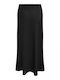 Only Satin Hohe Taille Maxi Rock Black