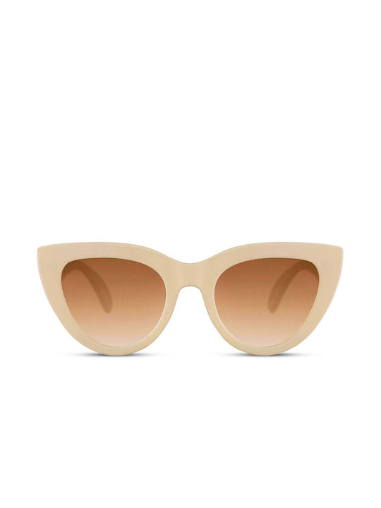 LimeShade Women's Sunglasses with Beige Plastic Frame LS6418