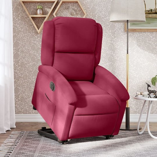 Relax Armchair with Footstool Bordeaux 71x86.5x99.5cm