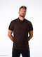 Polo Kurzarmbluse Dark Brown