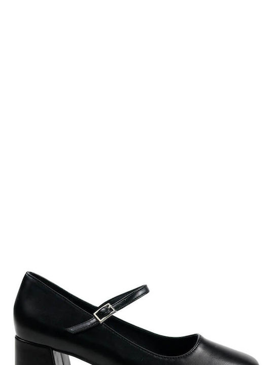 Ligglo Black Heels with Strap