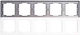 Mutlusan Daria Switch Frame 5 Positions Horizontal Installation in White Color 10199