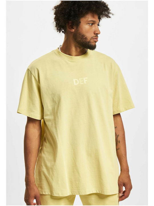 Def Ανδρικό T-shirt Κοντομάνικο Yellow