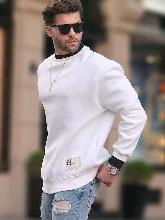 madmext Men's Sweatshirt white