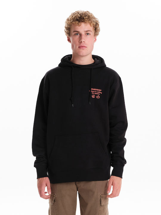 Herren Sweatshirt mit Kapuze Schwarz