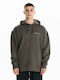 Emerson Sweatshirt Fleece with Hood Pine Green