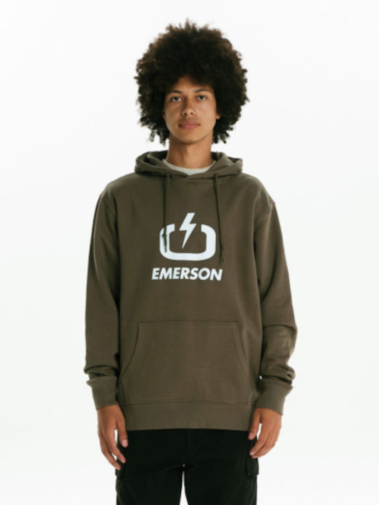 Emerson Sweatshirt Fleece with Hood Green