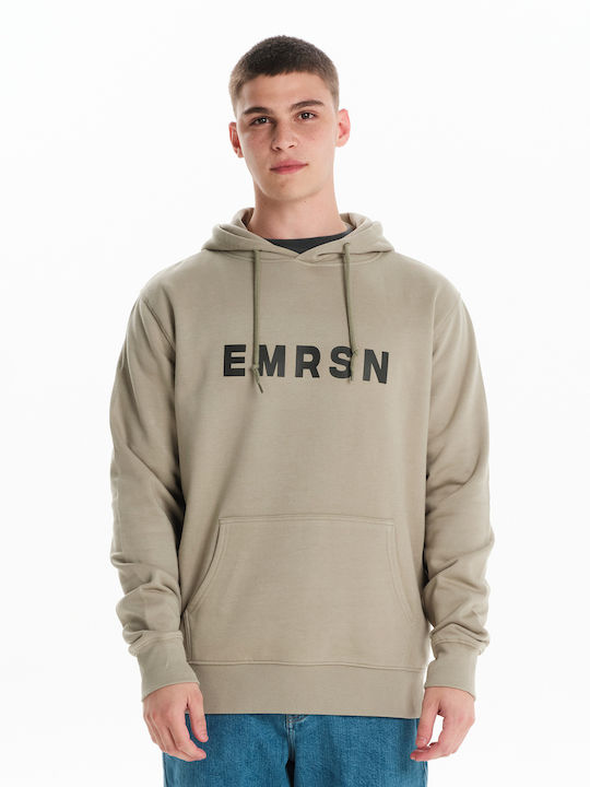 Emerson Φούτερ με Κουκούλα Smoke Green