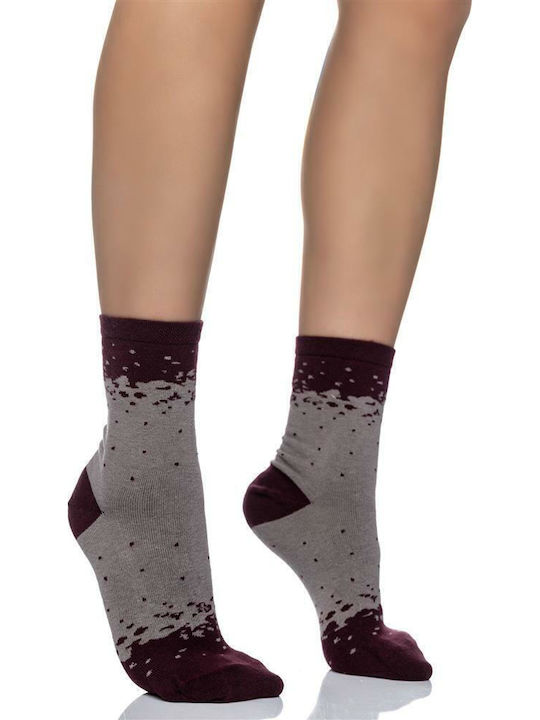 Inizio Women's Socks Burgundy