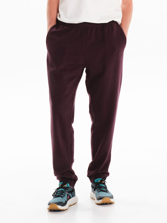 Emerson Sweatpants with Elastic Burgundy