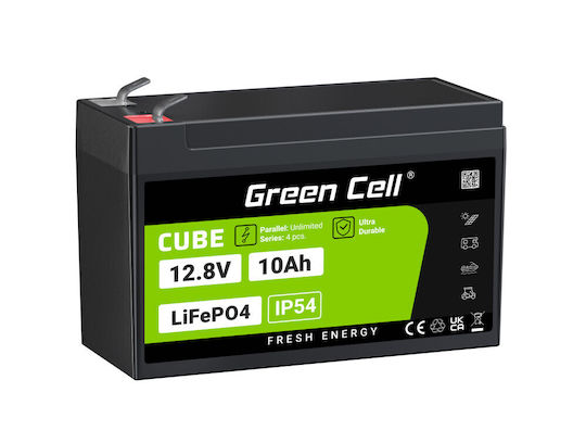 Green Cell Μπαταρία Λιθίου-Φωσφόρου 10Ah 12.8V 128Wh