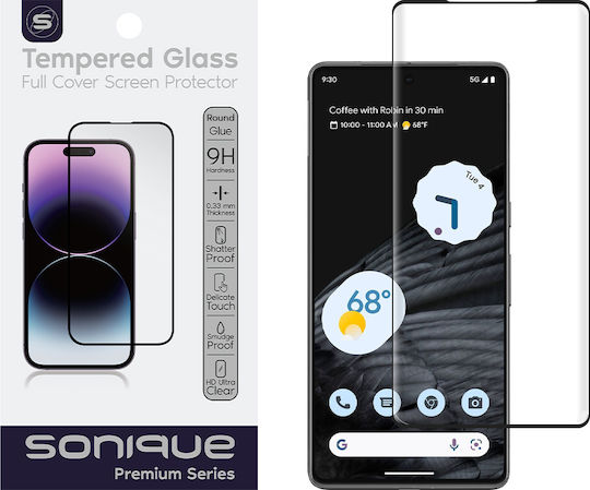 Curvy Glass Sonique Premium Series HD Full Cover 9H Google Pixel 7 Pro Черен