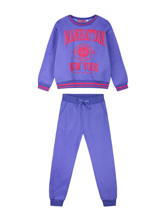 Energiers Kids Sweatpants Set Purple