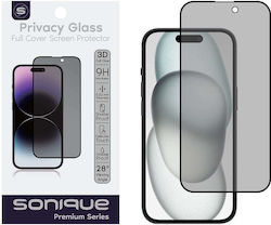 Privacy Glass Sonique Premium Series HD Full Cover 9H Apple iPhone 15 Plus iPhone 16 Plus Black