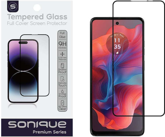Hardy Glass Sonique Premium Series HD Full Cover 9H Motorola Moto G04 G04s Black